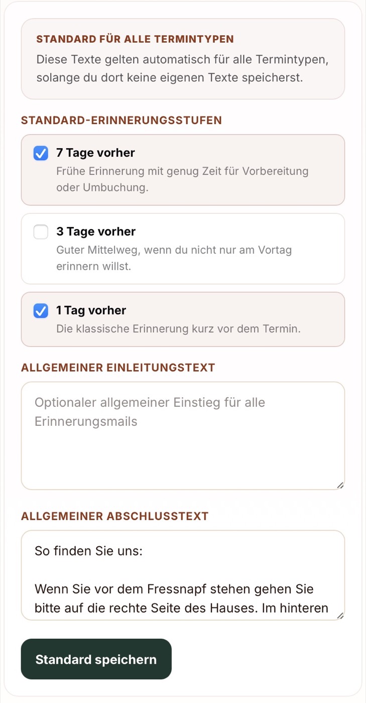 Konfiguration von E-Mail-Erinnerungen in Casepoint